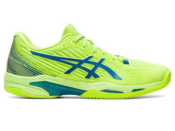 Women's Asics SOLUTION SPEED FF 2 CLAY Tennis Shoes Green / Blue | Israel-5419602