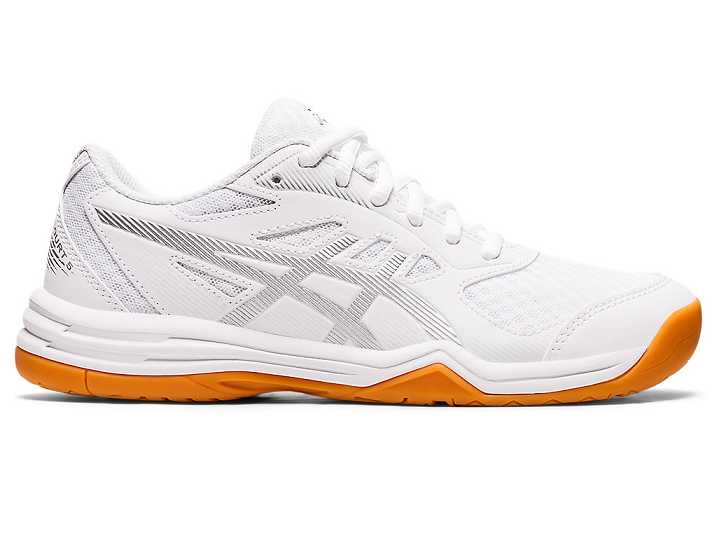 Women's Asics UPCOURT 5 Volleyball Shoes White / Silver | Israel-5684973